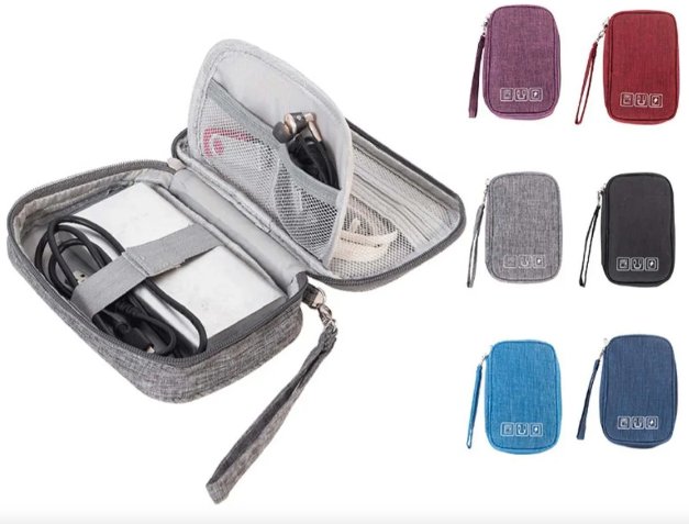 Bolsa Estojo Organizador De Cabos Dados Eletrnicos Viagem