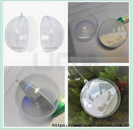 Bolas Esfera De Acrílico Com Suporte Molde P/ Foto Natal